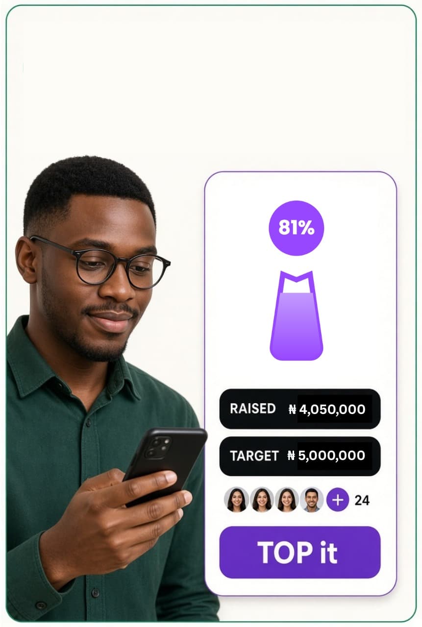 03 People TOP It. Donors fund the intervention.