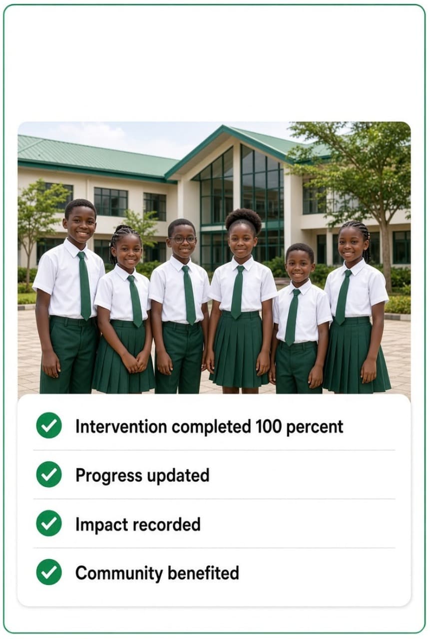 05 Everyone Sees the Outcome. Progress and completion become part of the intervention record.